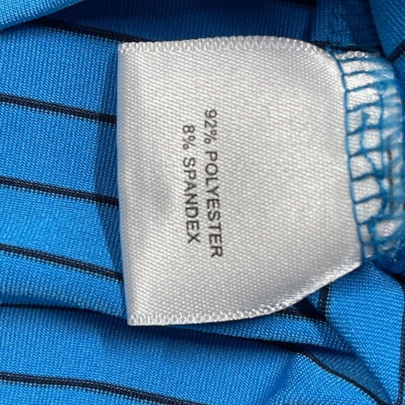 Peter Millar Summer Comfort Crown Sport Blue Striped Polo Shirt Mens XL - Picture 3 of 8